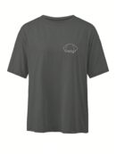 Camiseta Oversize con Estampado Vaquero y Cuello Redondo