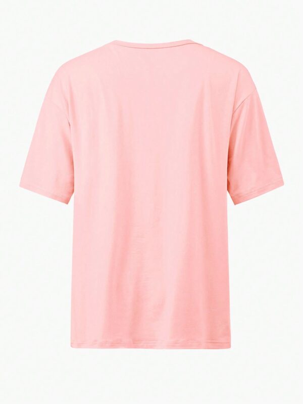 Camiseta Oversize con Estampado Vaquero y Cuello Redondo - Image 41