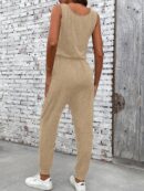 Mono Sin Mangas con Cuello Redondo y Bolsillo, Verano