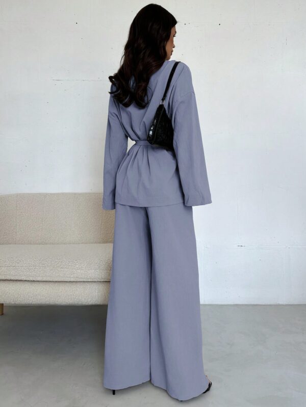 Set Elegante y Casual de Shacket y Pantalón con Cinturón - Image 37