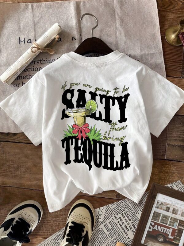 Remera Estampada de Frutas y Letras con Cuello Redondo - Image 26