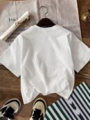 Remera Casual de Mujer con Manga Corta y Cuello Redondo
