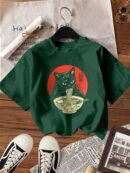 Remera Casual de Mujer con Manga Corta y Cuello Redondo