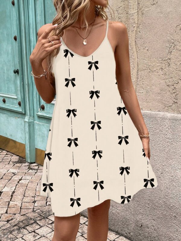 Vestido Mini Casual con Estampado Floral y Tirantes Espaguetis - Image 40