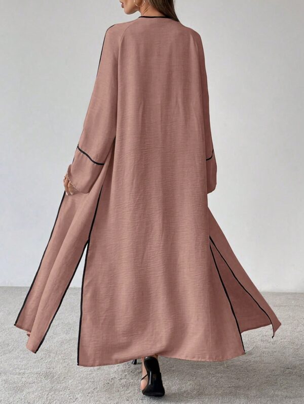 Conjunto de Abrigo Largo y Pantalones Anchos con Contraste - Image 20