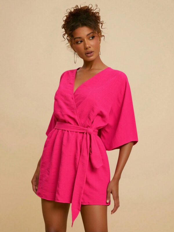 Romper de Verano con Cintura Alta y Textura de Encaje Floral - Image 22