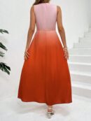 Mono Largo Elegante con Estampado Arcoíris y Abertura Lateral