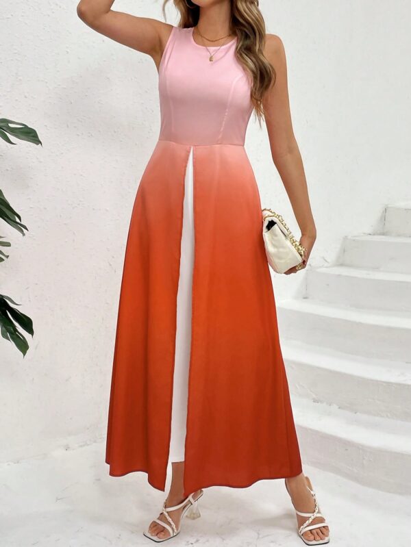 Mono Largo Elegante con Estampado Arcoíris y Abertura Lateral - Image 18