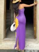 Vestido Midi Elegante con Estampado Floral y Tie-Dye