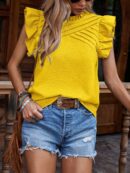 Blusa Veraniega con Volantes y Mangas Mariposa