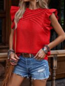 Blusa Veraniega con Volantes y Mangas Mariposa