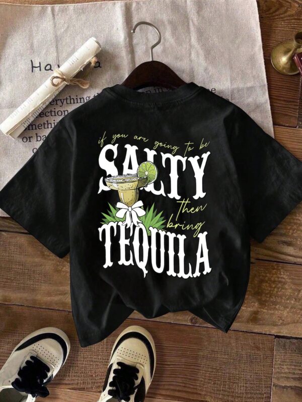 Remera Estampada de Frutas y Letras con Cuello Redondo - Image 15