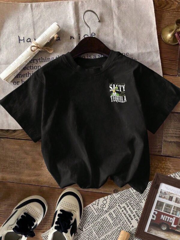 Remera Estampada de Frutas y Letras con Cuello Redondo - Image 16