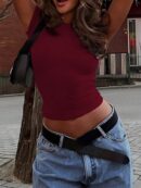 Remera Casual Oversize con Estampado Camuflado y Manga Corta