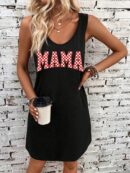 Vestido Bodycon sin Mangas con Estampado de Moda