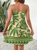 Vestido Mini Casual con Estampado Floral y Tirantes Espaguetis